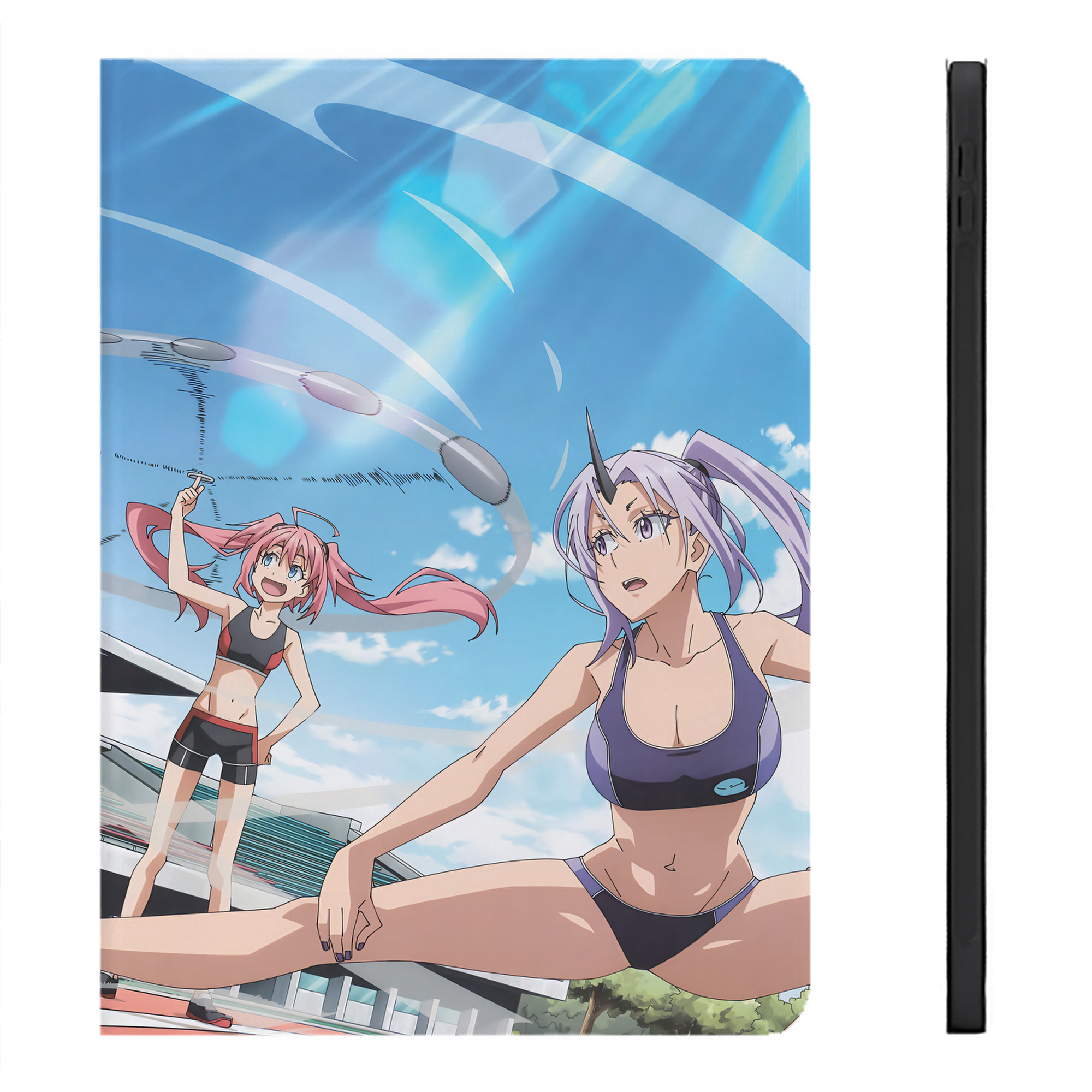 （画像用） 転スラ Regarding Reincarnated to Slime IPadケース ペンホルダー付き ブックスタイルデザイン